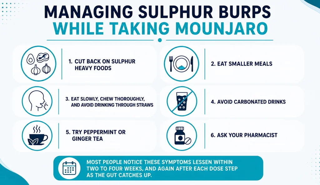 Foods that cause Mounjaro sulphur burps and diarrhoea