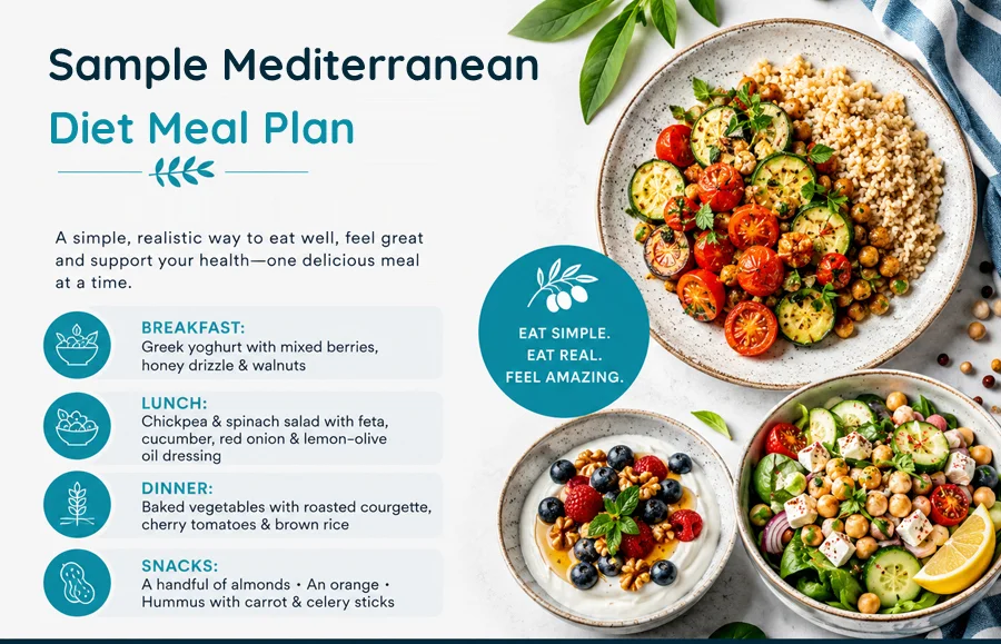 Sample Mediterranean Diet Meal Plan